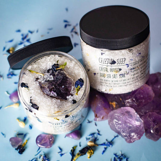 Celestial Amethyst Crystal Dead Sea Bath Salts