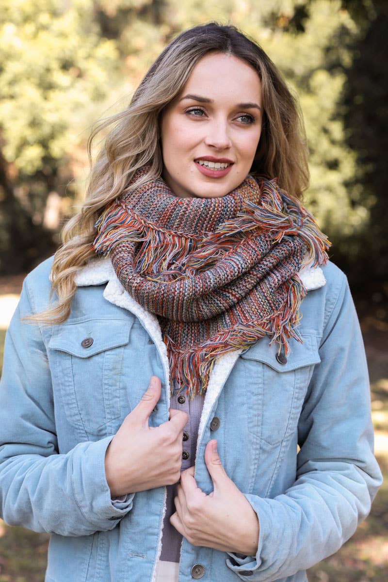 Soft and Warm Marled Knit Infinity Loop Scarf ♾️