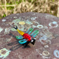 Glass Dragonfly Sitter Miniature Collectible Figurine