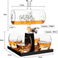 Motorcycle Decanter Set For Whiskey And Wine 1100ml Hand Blown Glass With Spigot