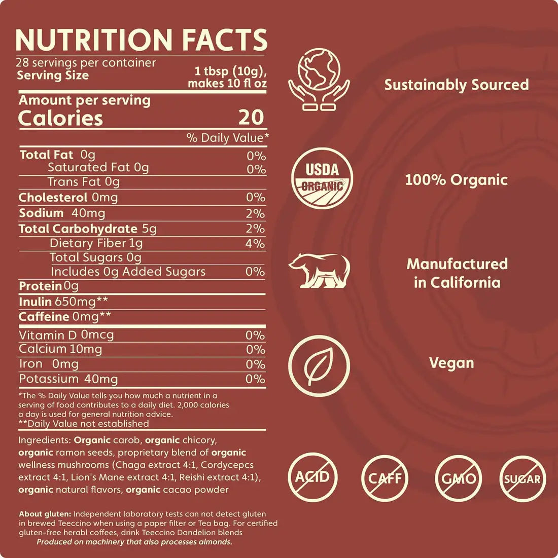 Miraculous Mushrooms Herbal Coffee
