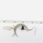 Hollow Moon Mushroom White Crystal Earings