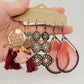 Three Pairs Set Boho Earrings In Different Styles