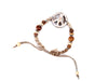 PEACE WOOD & BONE BEADED HEMP BRACELET