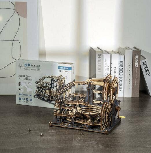 Marble Night City 3D Wooden Mechanical Model