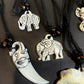 Carved Bone White Elephant Necklace Symbolic Wisdom Charm