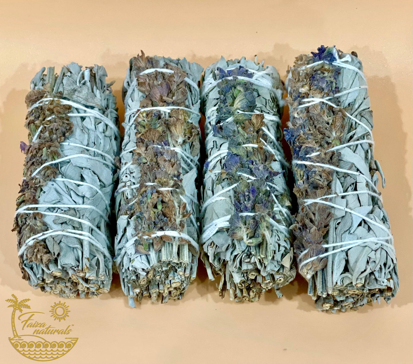 Lavender And White Sage Smudge Sticks Hand Tied Bundles Organic California Grown