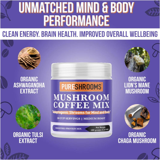 PureShrooms Mushroom Coffee Superfood Blend