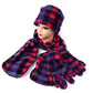 Women's Fleece Pink Plaid Winter Set