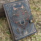 Wolf Embossed Leather Journal with 200 Handmade Pages