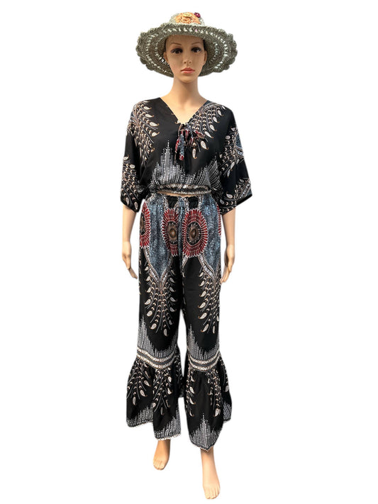 Rayon Paisley Top and Pant Set