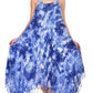 V Neck Tie Dye Dress With Fringes