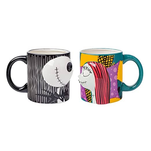 Nightmare Before Christmas 2 pc Sculpted Mugs (no retail box