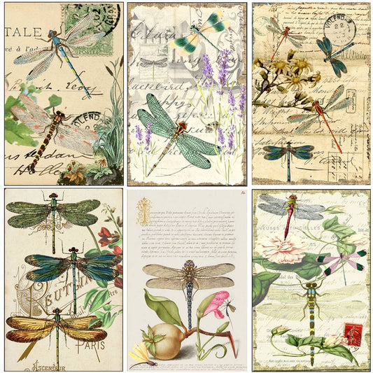 Vintage Dragonflies Mini Matchbox