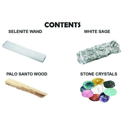 Energy Cleansing Smudge Kit w/ Kyanite