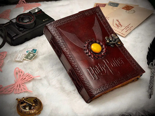 Leather Journal Notebook With Harry Potter Embossed