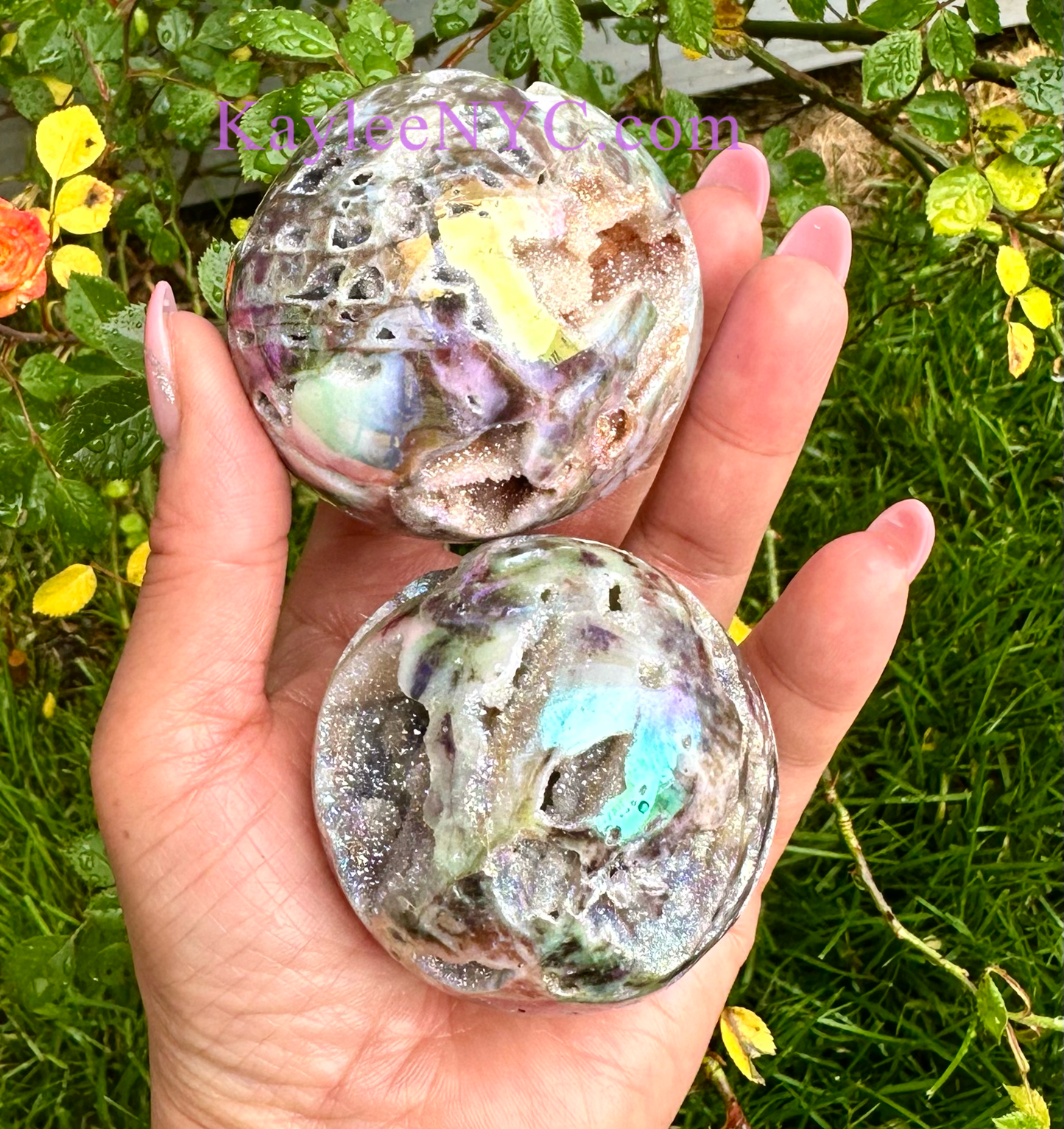 5-7 Pcs Aura Sphalerite Sphere Crystal Ball healing energy 