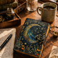 Moon Phase Leather Journal Grimoire Book Of Shadow Vintage Witchcraft Notebook