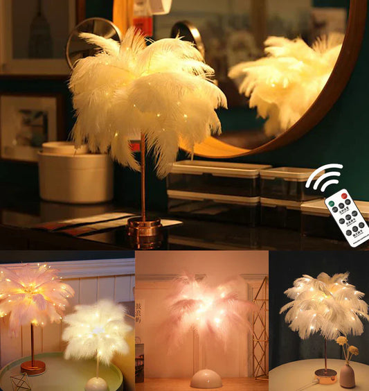 Led feather Table light
