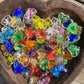 Floral Glass Pocket Hearts w/Heart Bowl Display- Large (100)