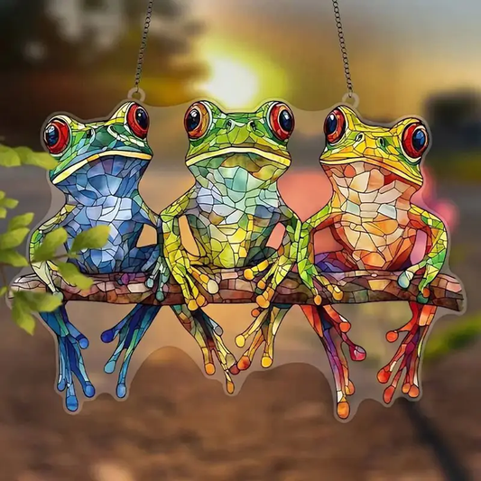 Swinging frogs Suncatcher