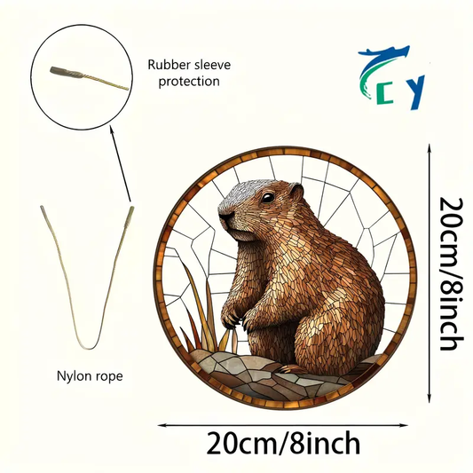Groundhog suncatcher