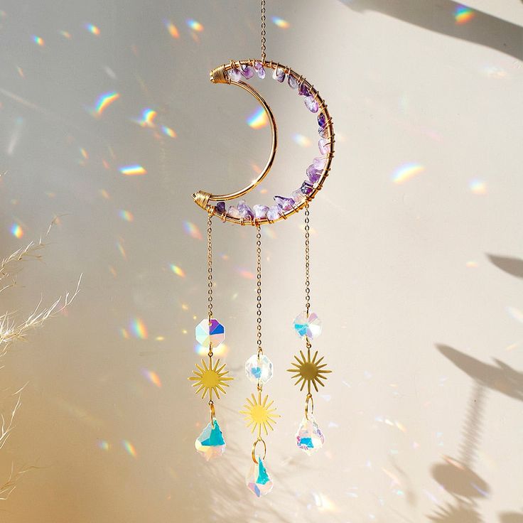 Crystal Half moon sun catcher