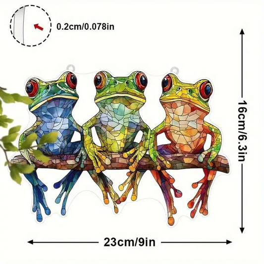 Swinging frogs Suncatcher