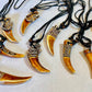 Carved Bone Horn Necklaces Handcrafted Wearable Art Jewelry