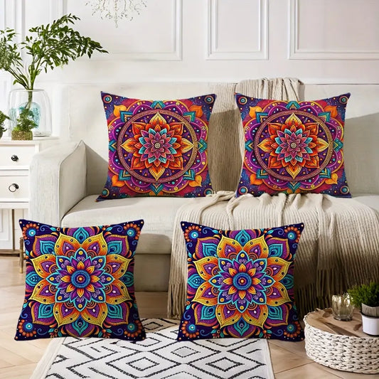 Beautiful Mandala Pillow Cover by Enchanted Bazaar Decor