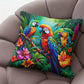 Tropical Parrot Throw Pillow Covers 18x18 Inches Decor