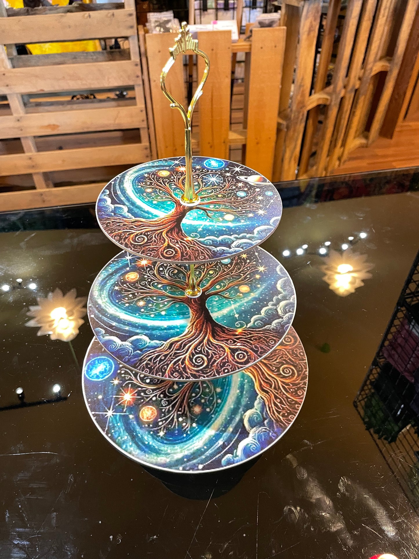 Tree of Life 3 Tier Cupcake Holder for Weddings and Events