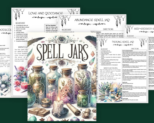 Mantra Spell Jar Book for Spiritual Practices Manifestation